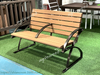 New 2 seats Park Bench with Compact Steel Frame / Backrest