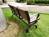 3-seats Park Bench with Backrest and Armrests
