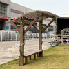 Garden pergola with bench