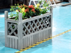 Outdoor planter with lattice pattern