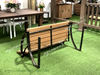 New 2 seats Park Bench with Compact Steel Frame / Backrest